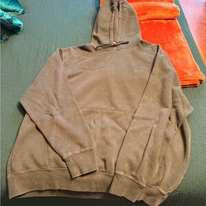 Nike Men’s Club Fleece Washed Hoodie Color is Sequoia